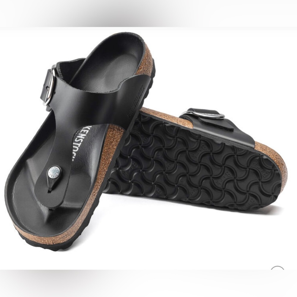 NWT NEW Style Birkenstock Gizeh big buckle black size 37